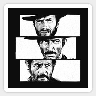 The Good The Bad and The Ugly - BW - Original Design Sticker